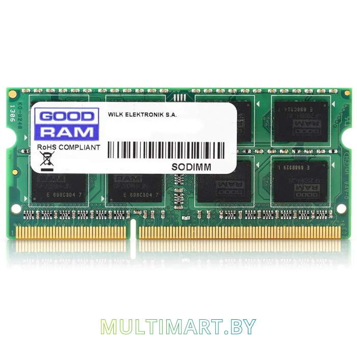 Оперативная память GOODRAM 8GB DDR3 SO-DIMM PC3-12800 (GR1600S3V64L11/8G)